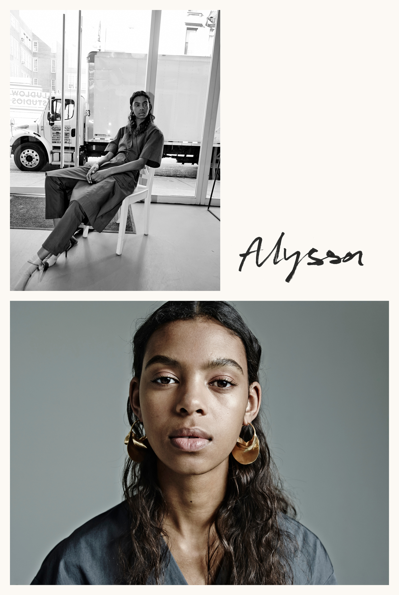 Alyssa Traoré at IMG Models wears all clothing and accessories by Céline.